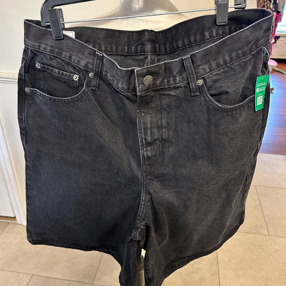 Gap Denim Jort Black Alcot Woman’s High Rise Shorts/16/33/NWT